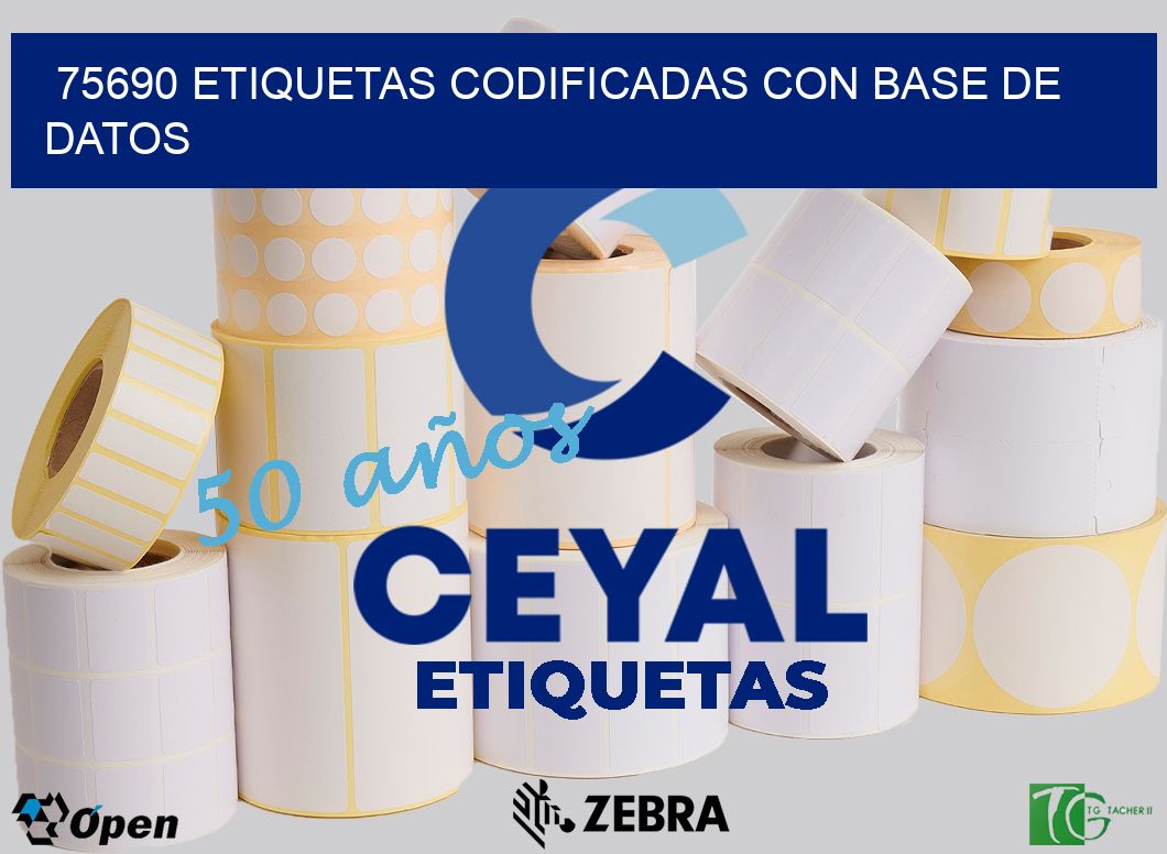 75690 etiquetas codificadas con base de datos