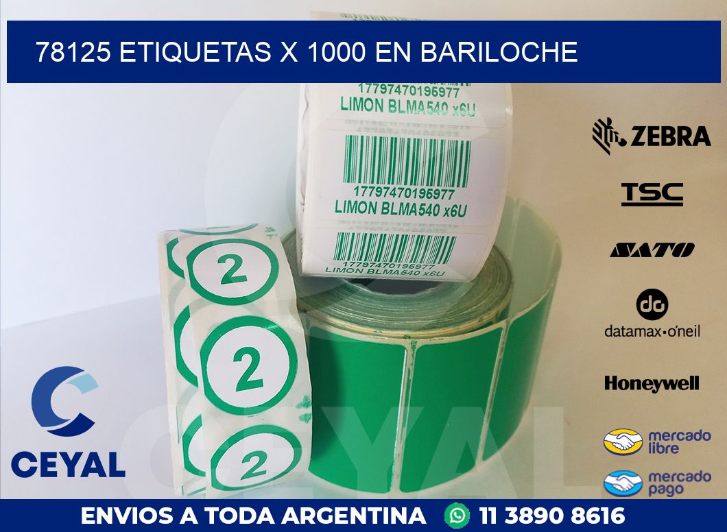 78125 ETIQUETAS X 1000 EN BARILOCHE