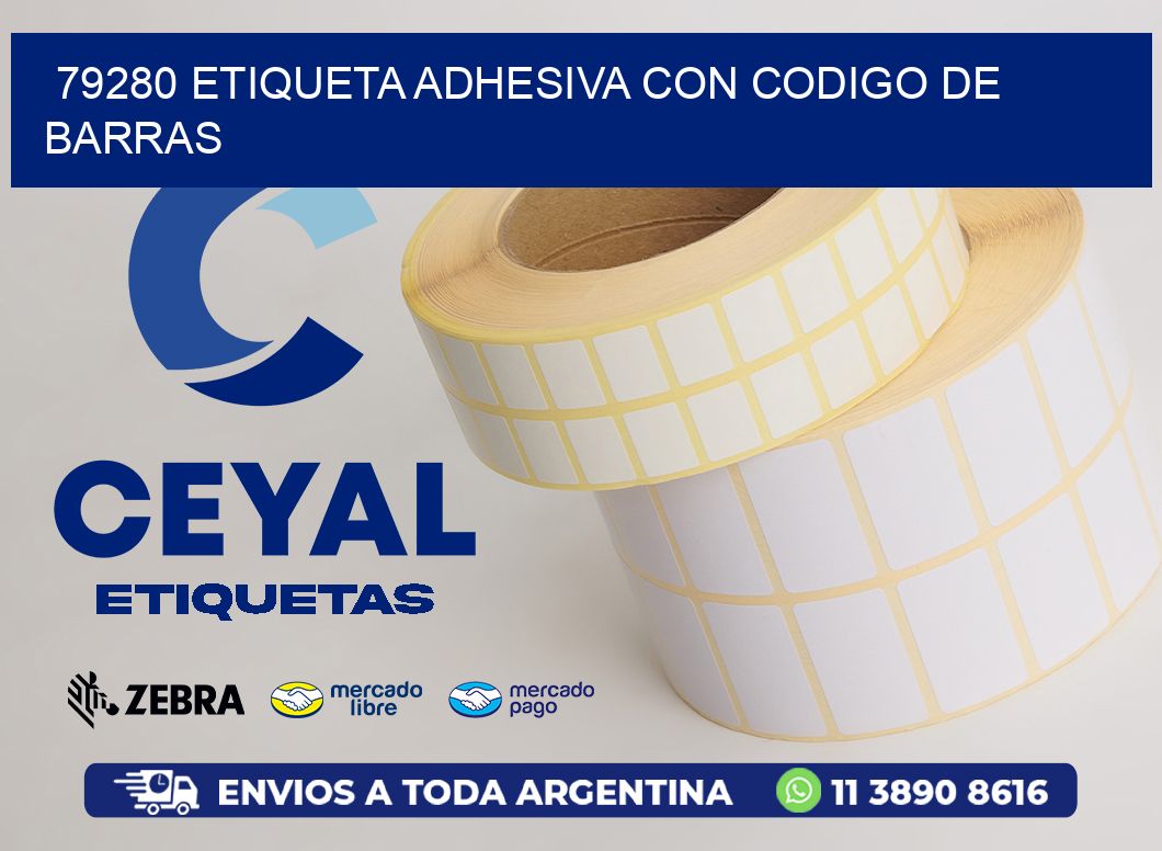 79280 ETIQUETA ADHESIVA CON CODIGO DE BARRAS