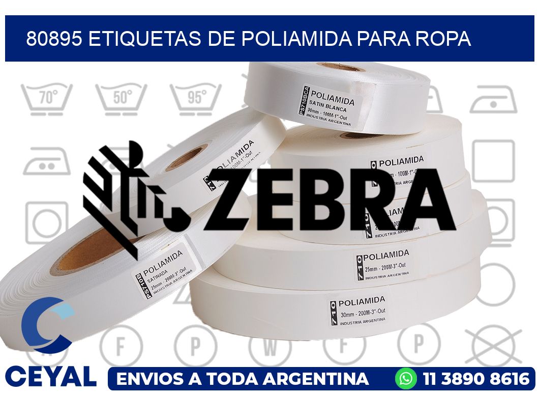 80895 ETIQUETAS DE POLIAMIDA PARA ROPA