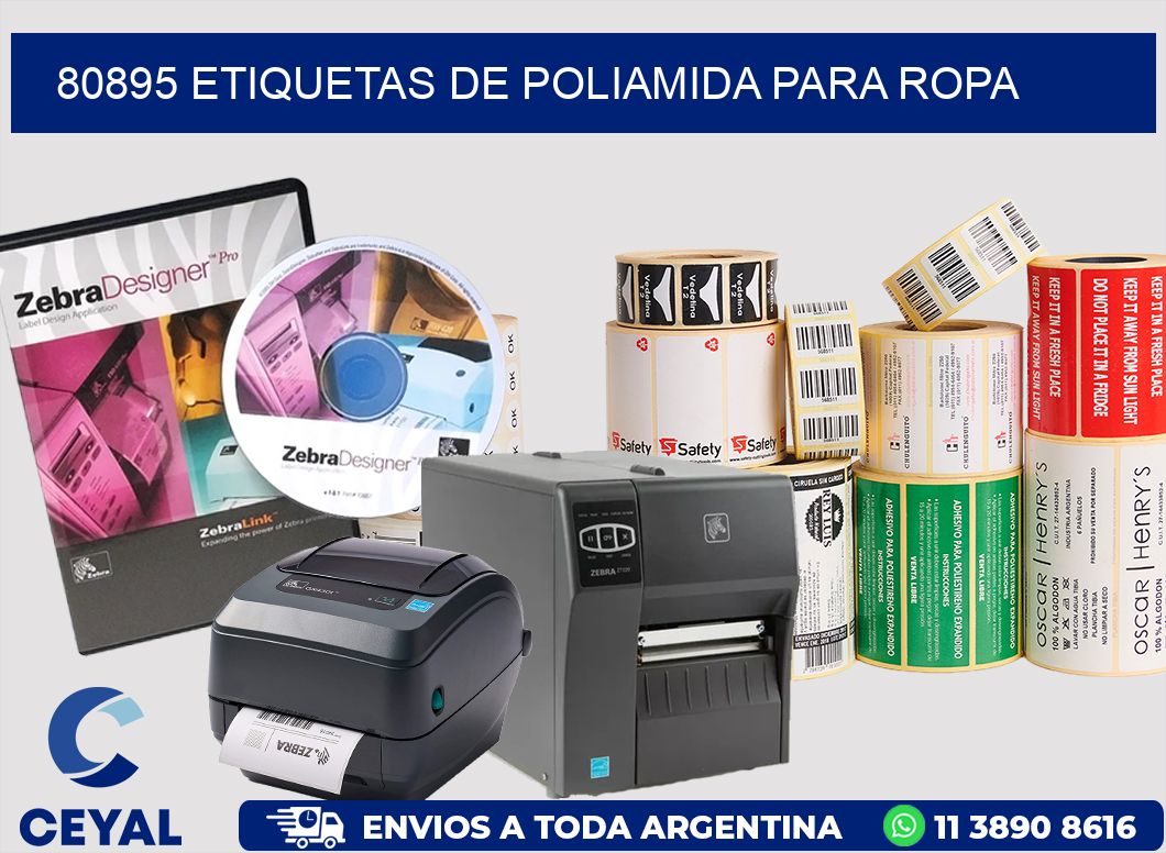 80895 ETIQUETAS DE POLIAMIDA PARA ROPA