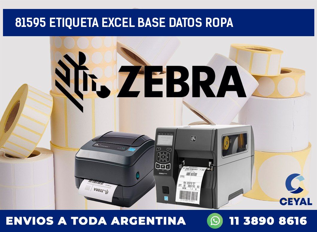 81595 etiqueta excel base datos ropa