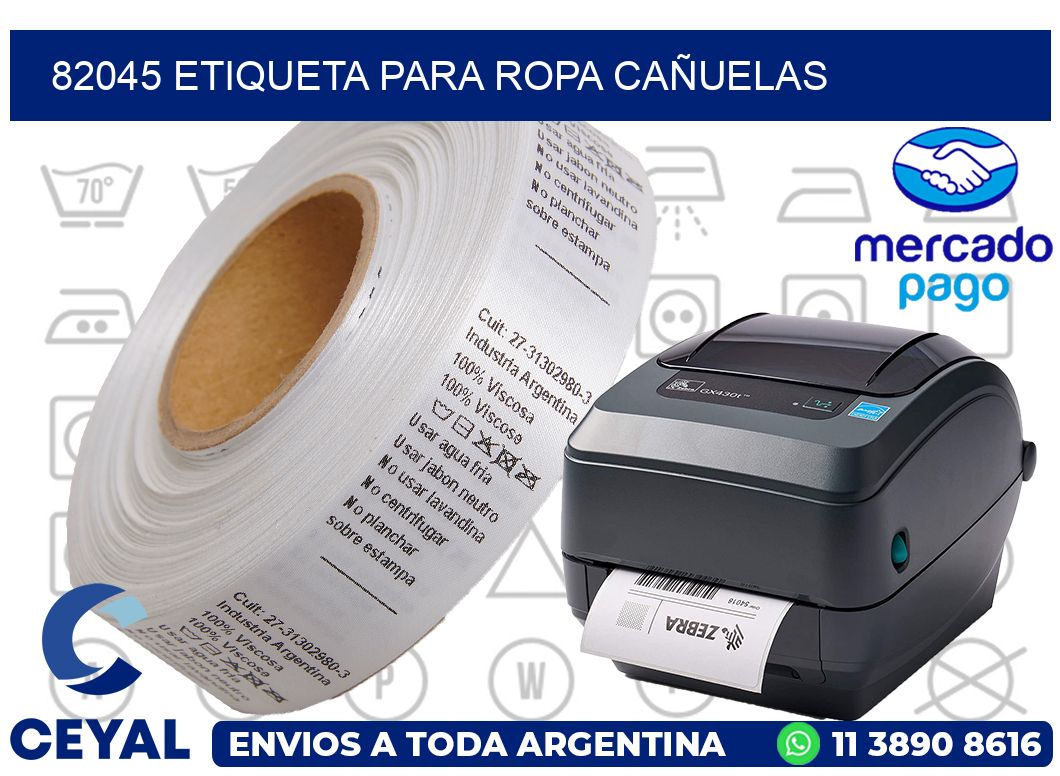 82045 ETIQUETA PARA ROPA CAÑUELAS