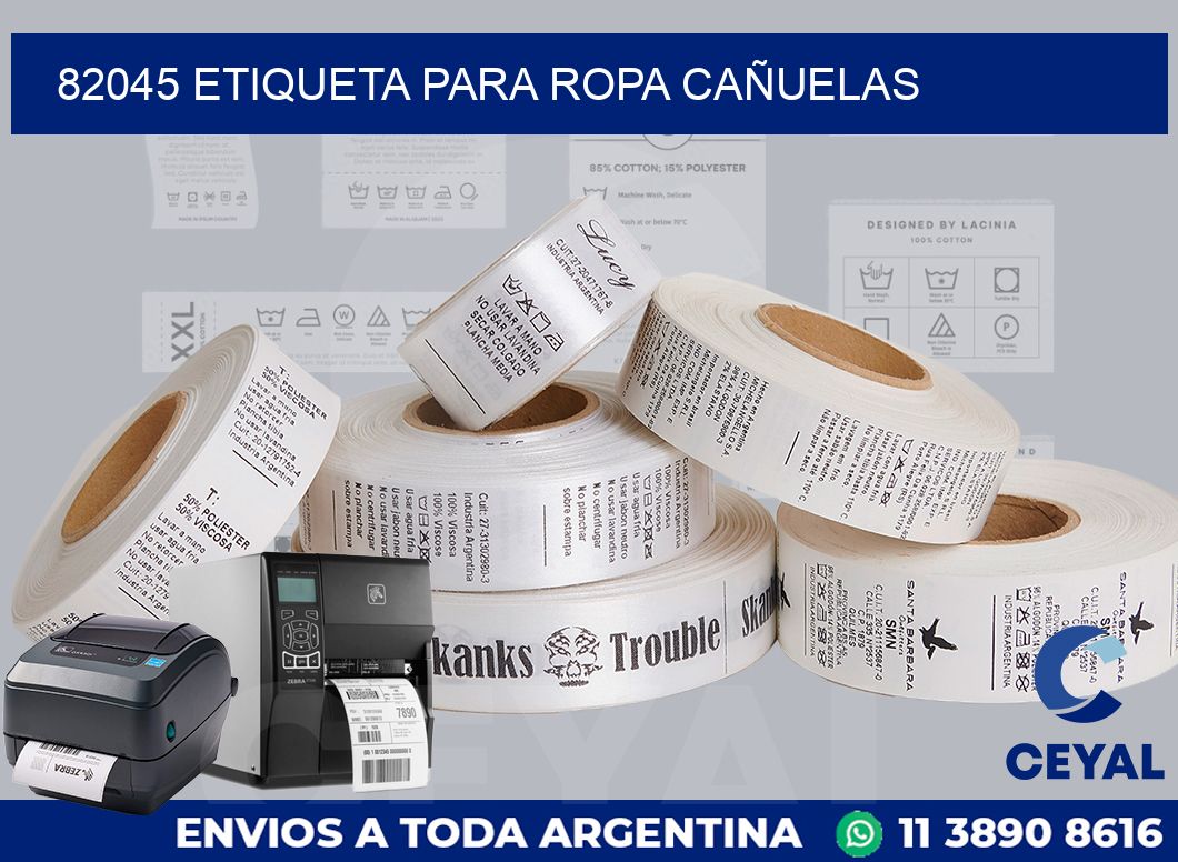 82045 ETIQUETA PARA ROPA CAÑUELAS