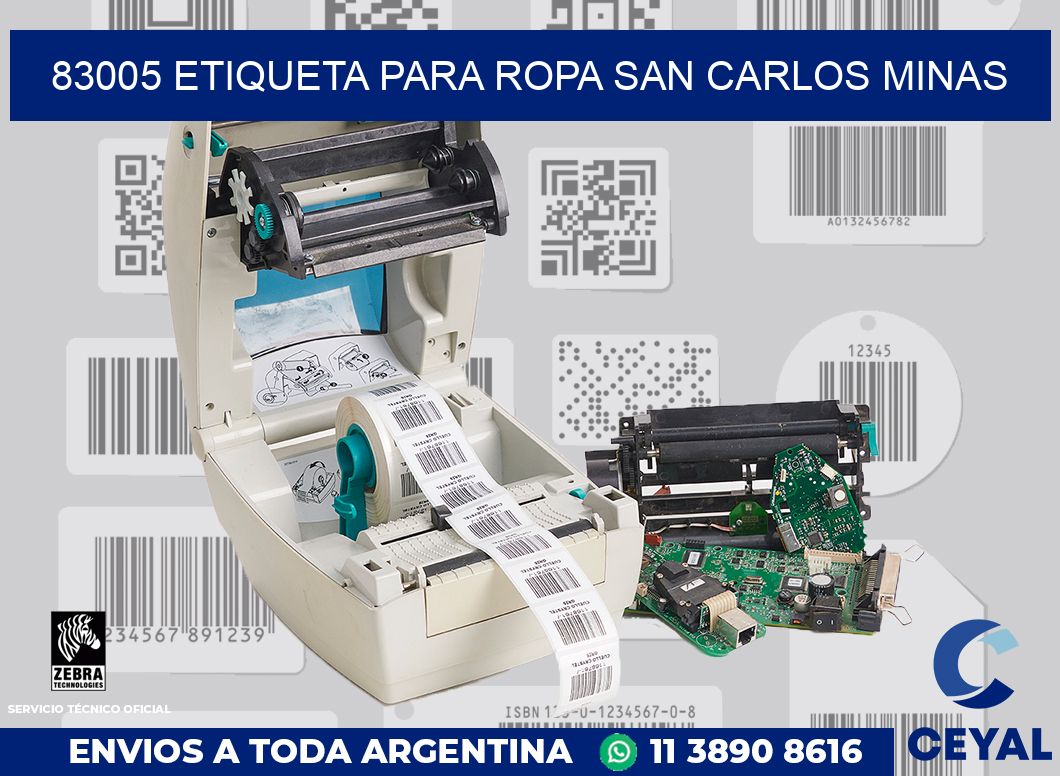 83005 ETIQUETA PARA ROPA SAN CARLOS MINAS