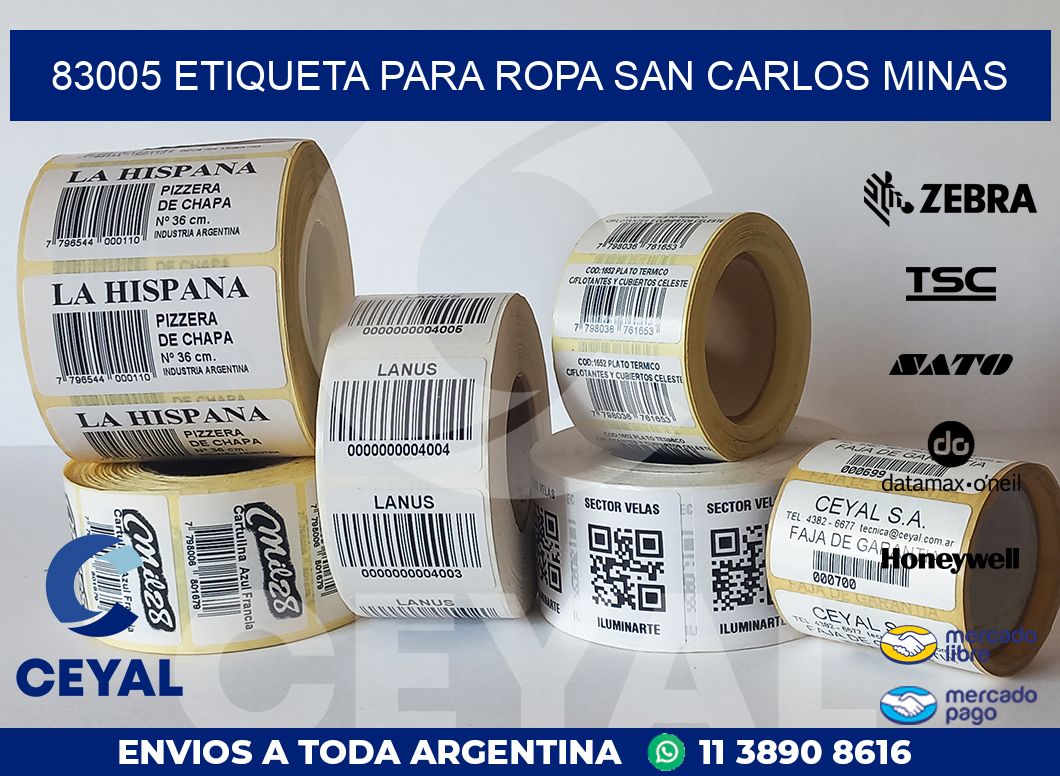 83005 ETIQUETA PARA ROPA SAN CARLOS MINAS