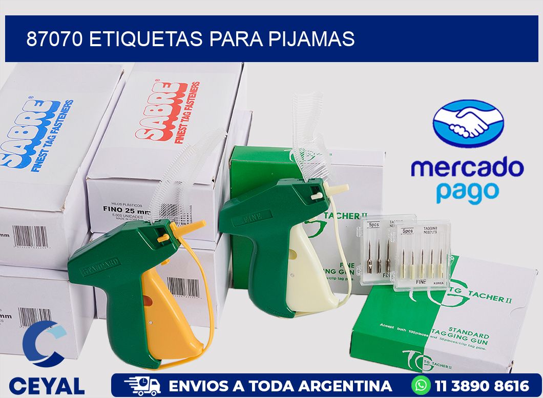 87070 ETIQUETAS PARA PIJAMAS
