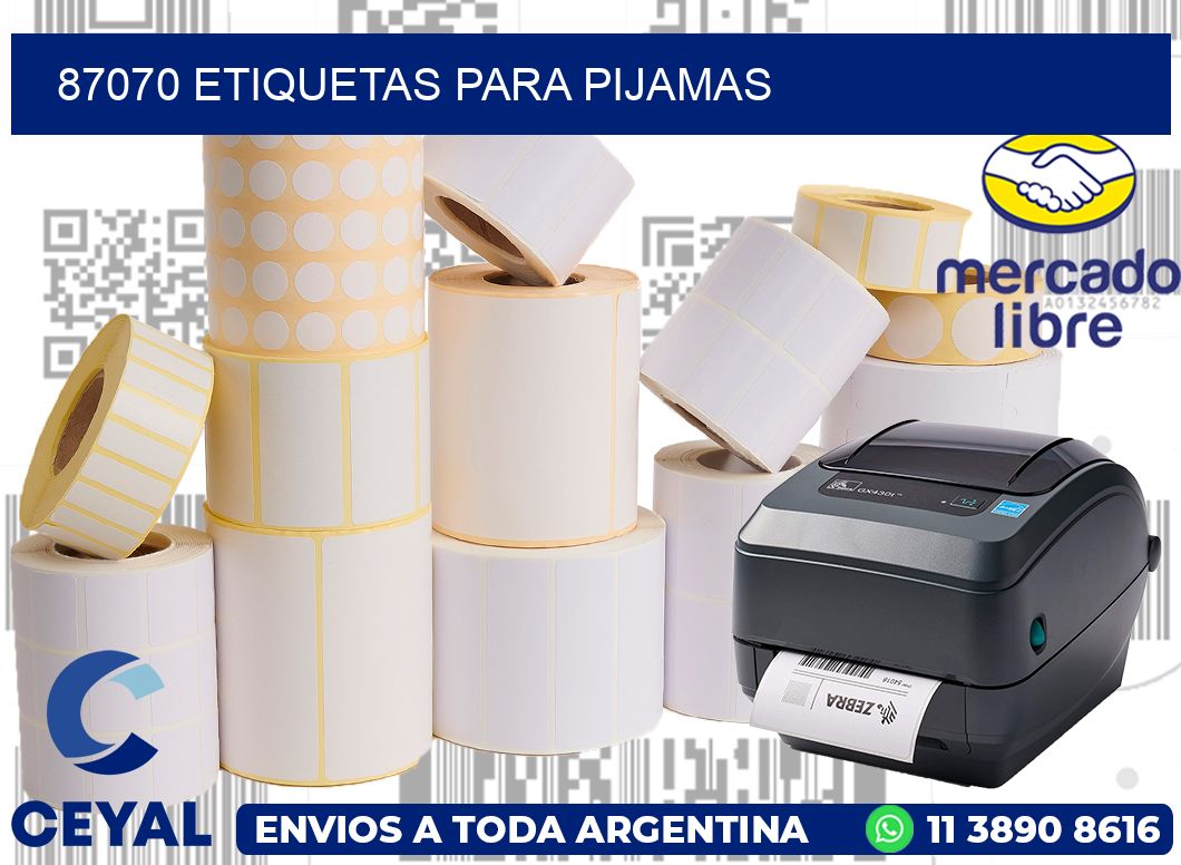 87070 ETIQUETAS PARA PIJAMAS