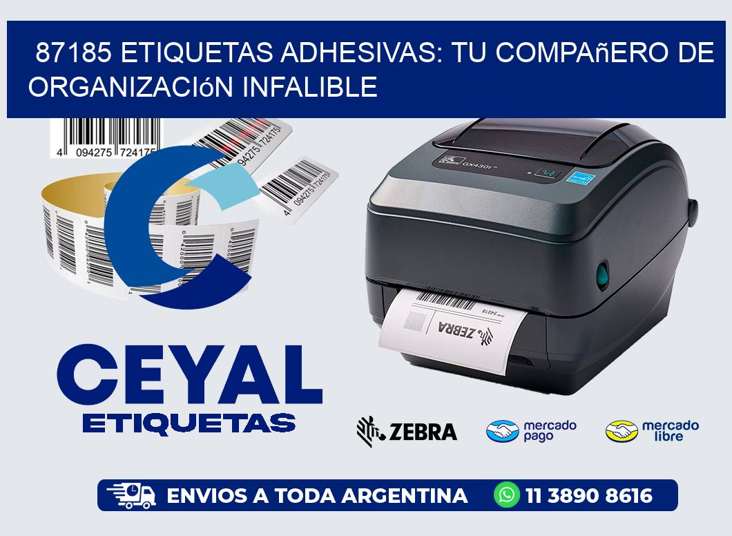 87185 Etiquetas Adhesivas: Tu Compañero de Organización Infalible