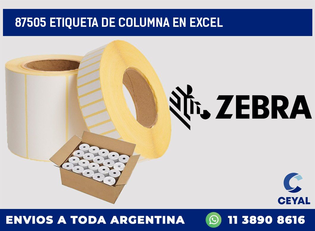 87505 Etiqueta de columna en Excel