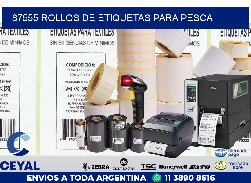 87555 ROLLOS DE ETIQUETAS PARA PESCA