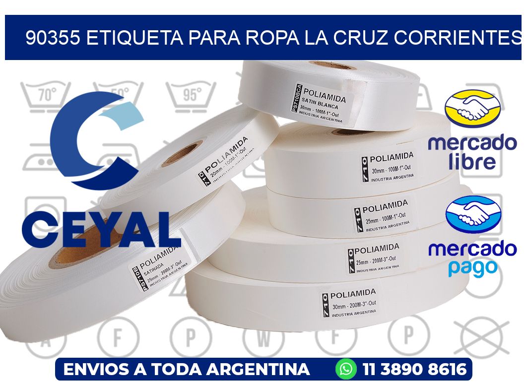 90355 ETIQUETA PARA ROPA LA CRUZ CORRIENTES
