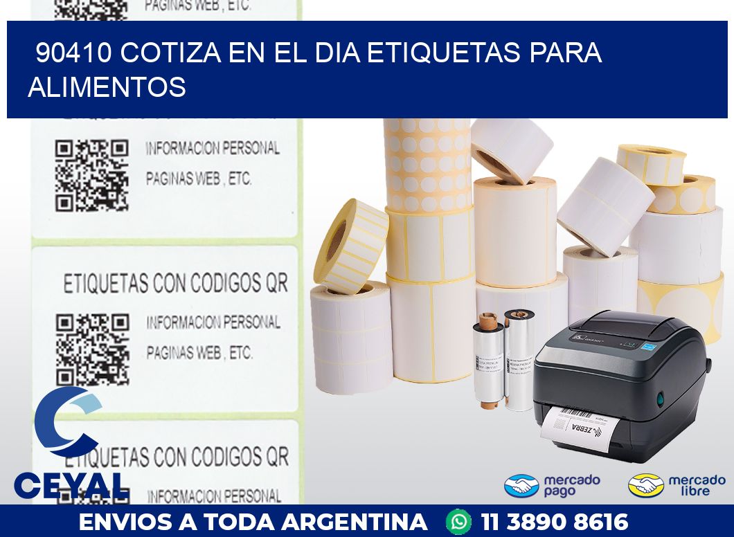 90410 COTIZA EN EL DIA ETIQUETAS PARA ALIMENTOS