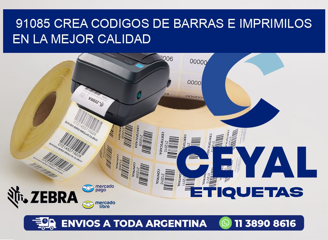 91085 CREA CODIGOS DE BARRAS E IMPRIMILOS EN LA MEJOR CALIDAD