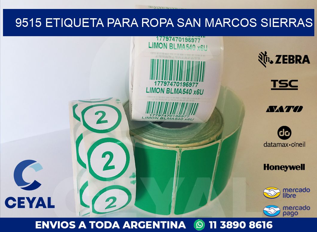 9515 ETIQUETA PARA ROPA SAN MARCOS SIERRAS