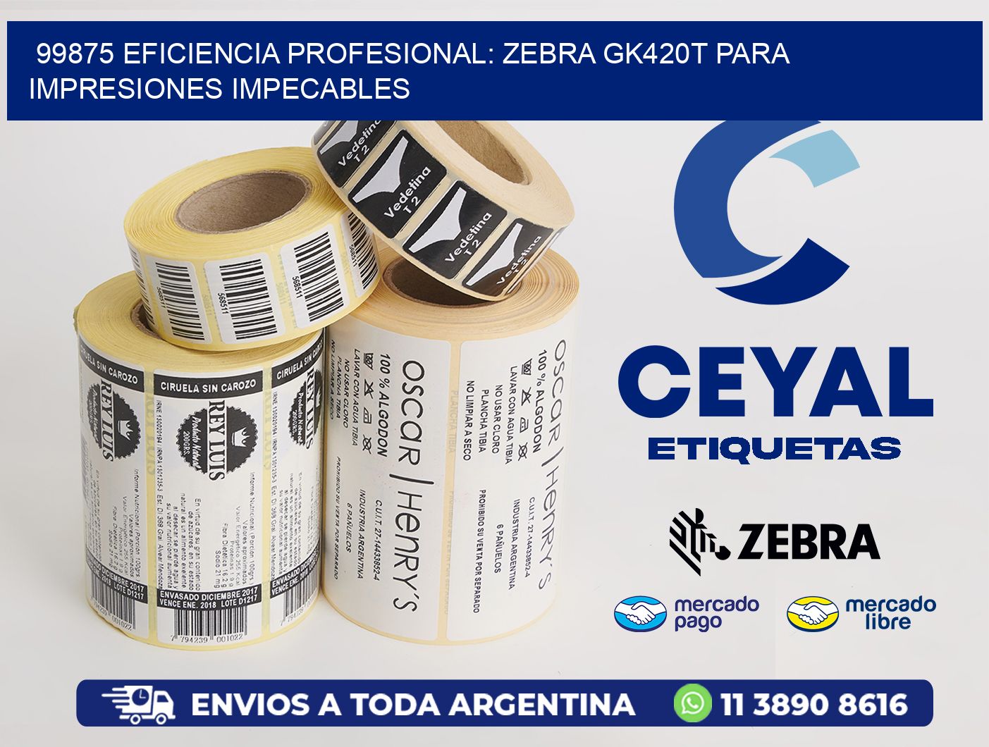 99875 Eficiencia Profesional: Zebra GK420T para Impresiones Impecables