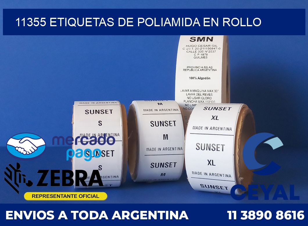 11355 ETIQUETAS DE POLIAMIDA EN ROLLO