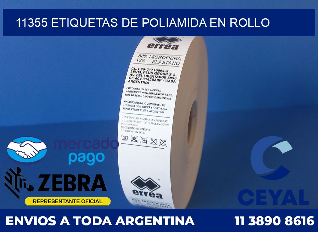 11355 ETIQUETAS DE POLIAMIDA EN ROLLO