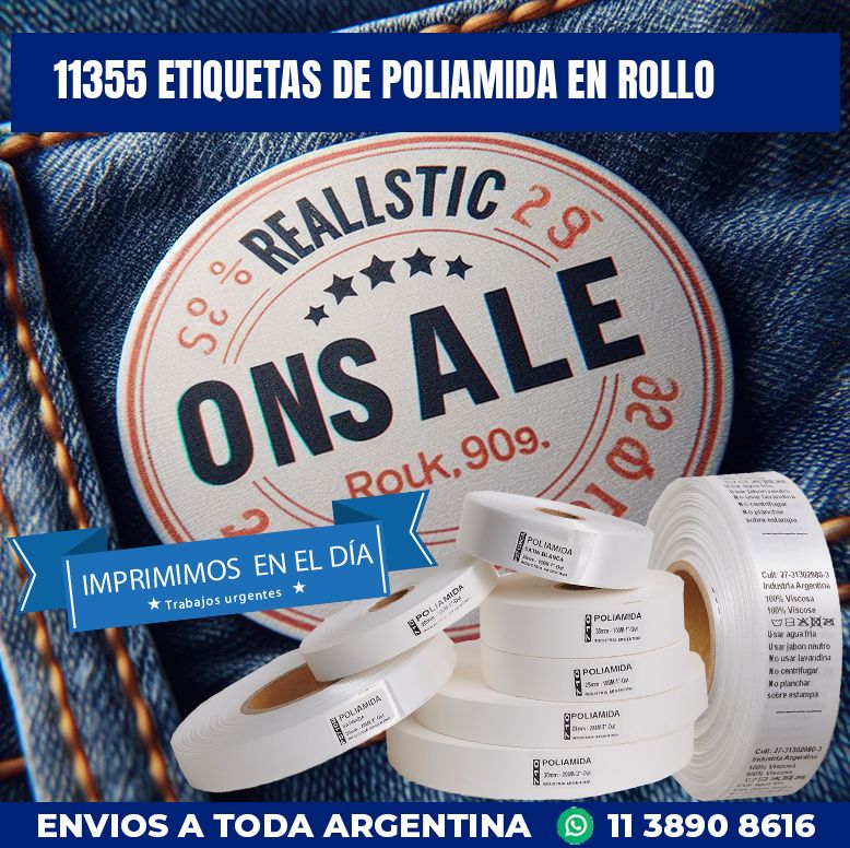 11355 ETIQUETAS DE POLIAMIDA EN ROLLO
