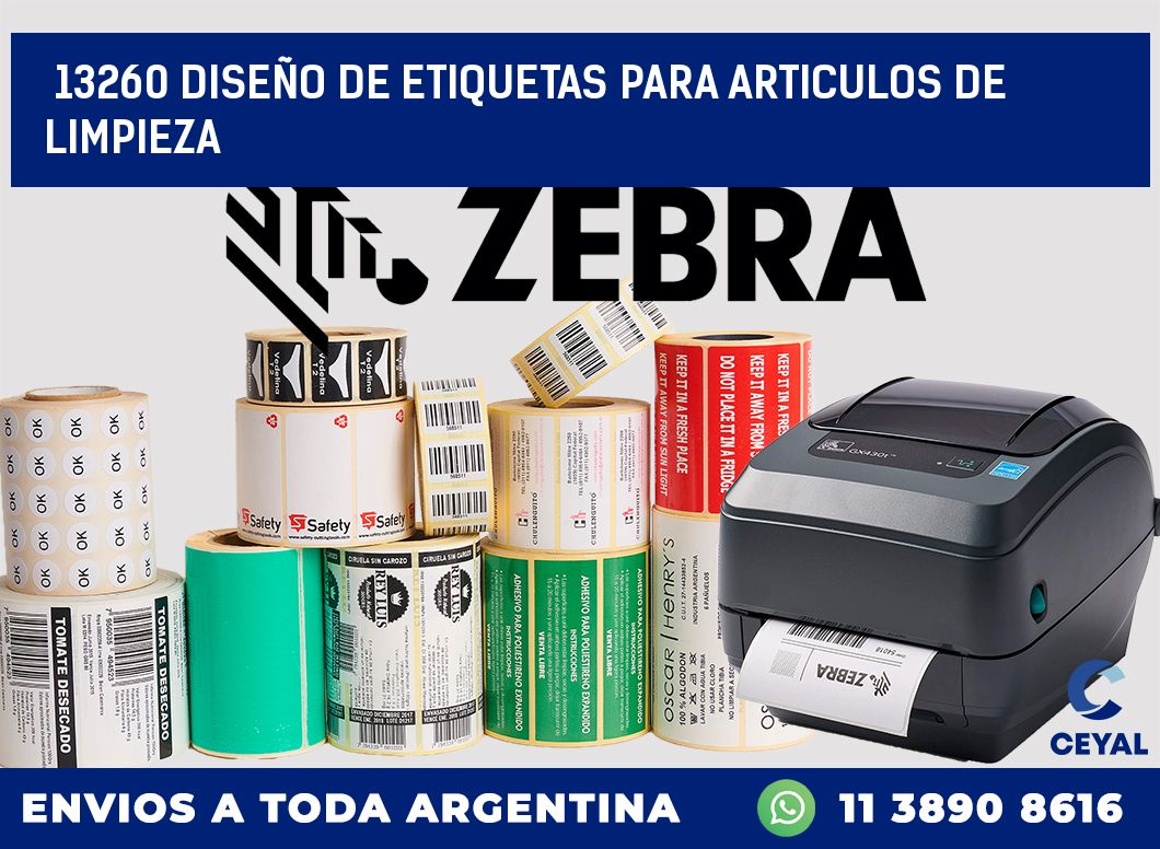 13260 DISEÑO DE ETIQUETAS PARA ARTICULOS DE LIMPIEZA
