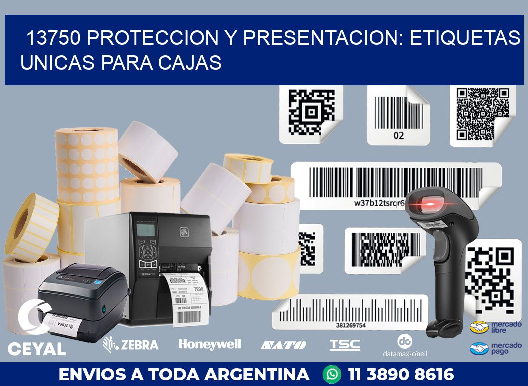 13750 PROTECCION Y PRESENTACION: ETIQUETAS UNICAS PARA CAJAS
