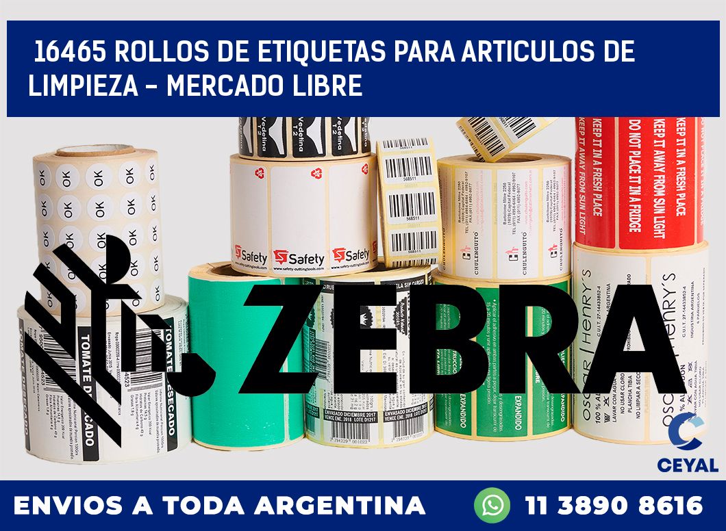 16465 ROLLOS DE ETIQUETAS PARA ARTICULOS DE LIMPIEZA - MERCADO LIBRE