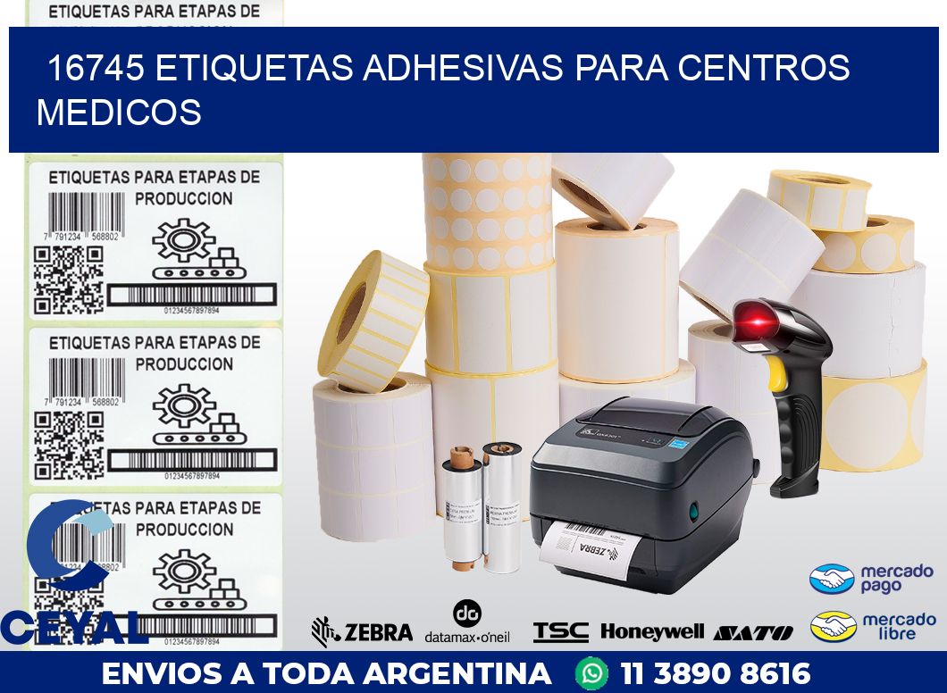 16745 ETIQUETAS ADHESIVAS PARA CENTROS MEDICOS
