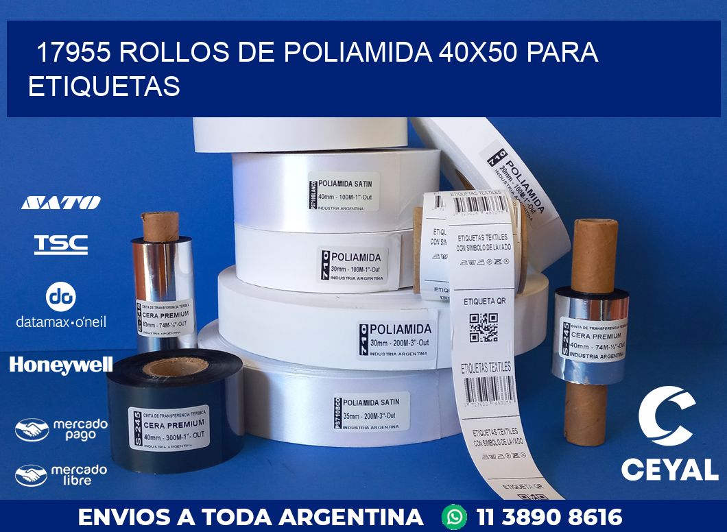 17955 ROLLOS DE POLIAMIDA 40X50 PARA ETIQUETAS