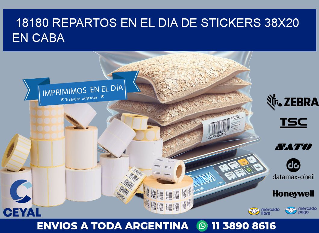 18180 REPARTOS EN EL DIA DE STICKERS 38X20 EN CABA