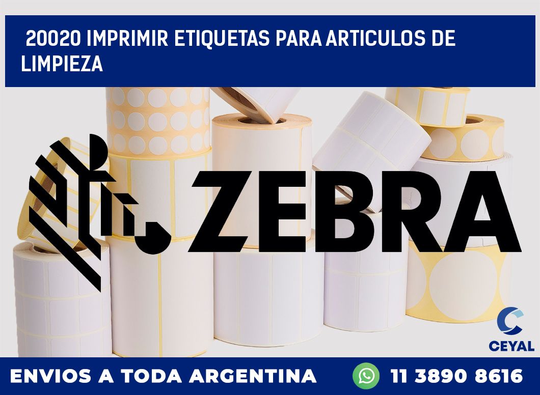 20020 IMPRIMIR ETIQUETAS PARA ARTICULOS DE LIMPIEZA