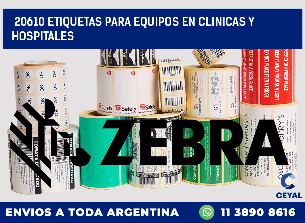 20610 ETIQUETAS PARA EQUIPOS EN CLINICAS Y HOSPITALES