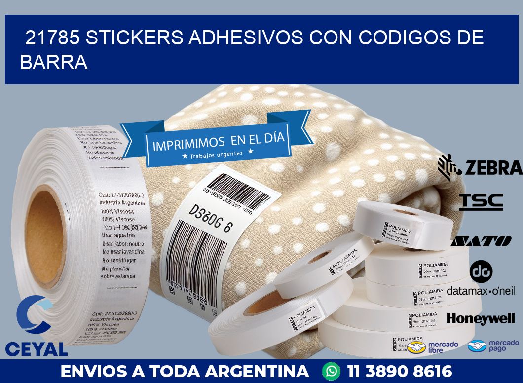 21785 STICKERS ADHESIVOS CON CODIGOS DE BARRA