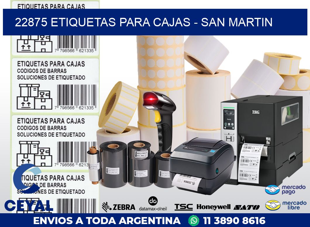 22875 ETIQUETAS PARA CAJAS - SAN MARTIN