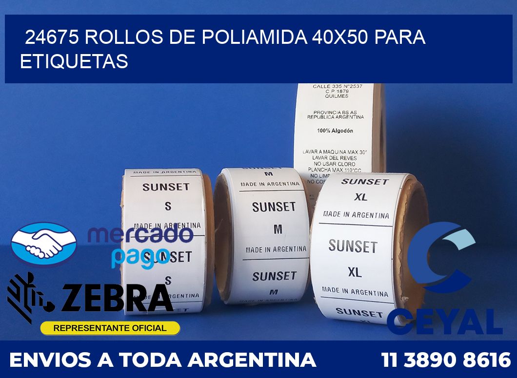 24675 ROLLOS DE POLIAMIDA 40X50 PARA ETIQUETAS