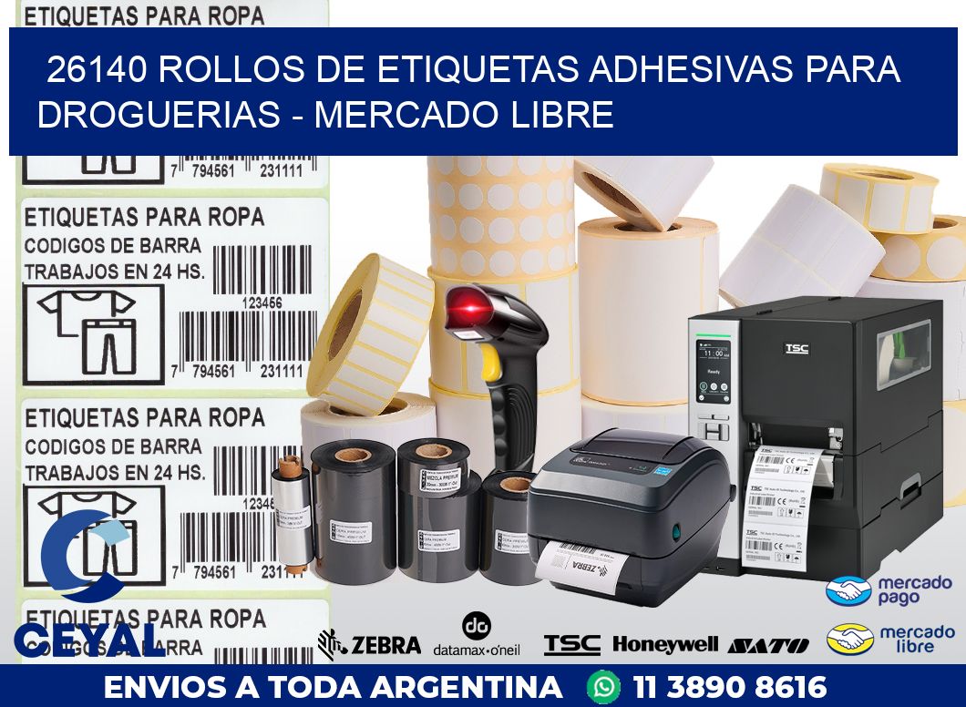 26140 ROLLOS DE ETIQUETAS ADHESIVAS PARA DROGUERIAS – MERCADO LIBRE