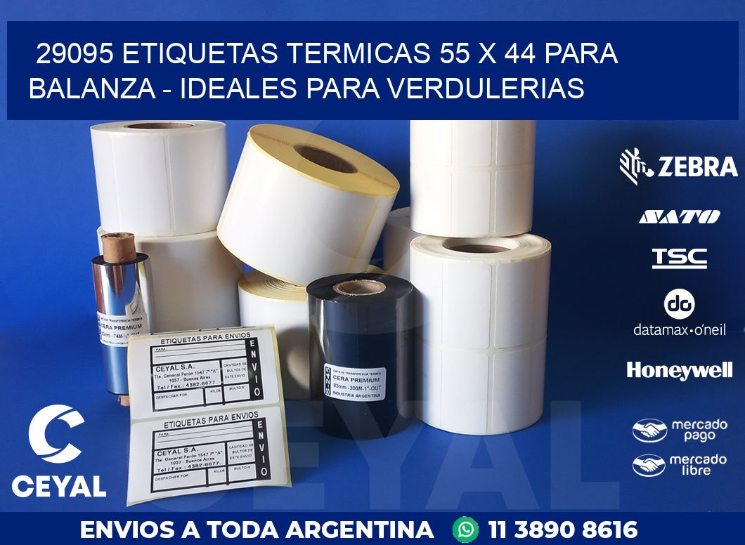 29095 ETIQUETAS TERMICAS 55 X 44 PARA BALANZA – IDEALES PARA VERDULERIAS