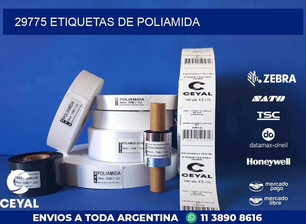 29775 ETIQUETAS DE POLIAMIDA