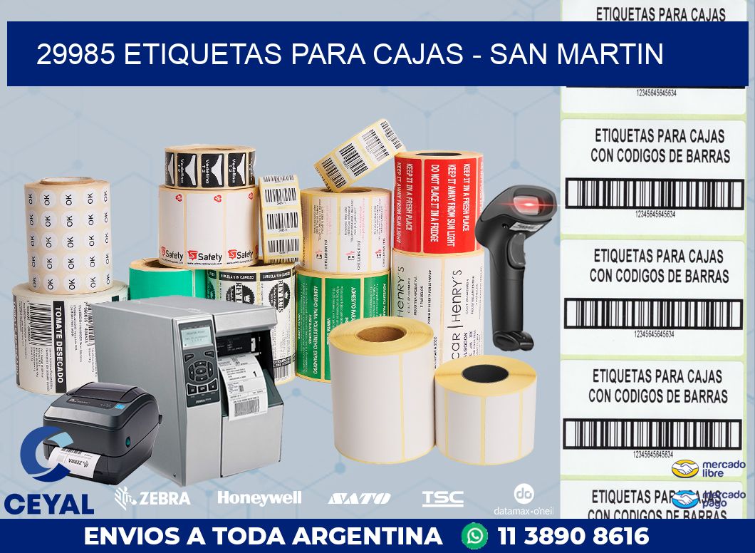 29985 ETIQUETAS PARA CAJAS - SAN MARTIN