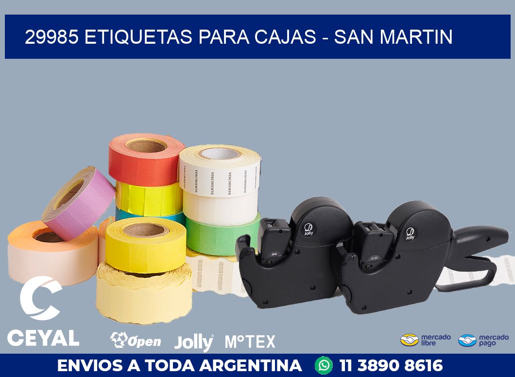 29985 ETIQUETAS PARA CAJAS – SAN MARTIN
