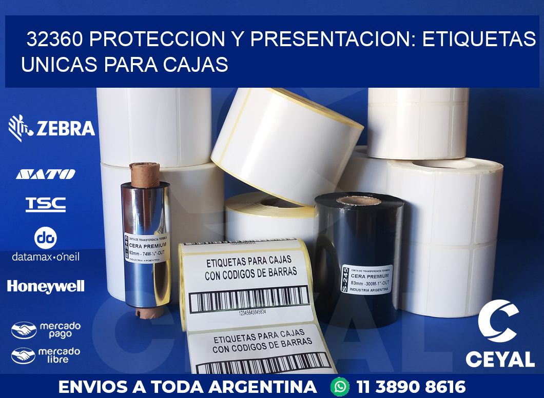 32360 PROTECCION Y PRESENTACION: ETIQUETAS UNICAS PARA CAJAS
