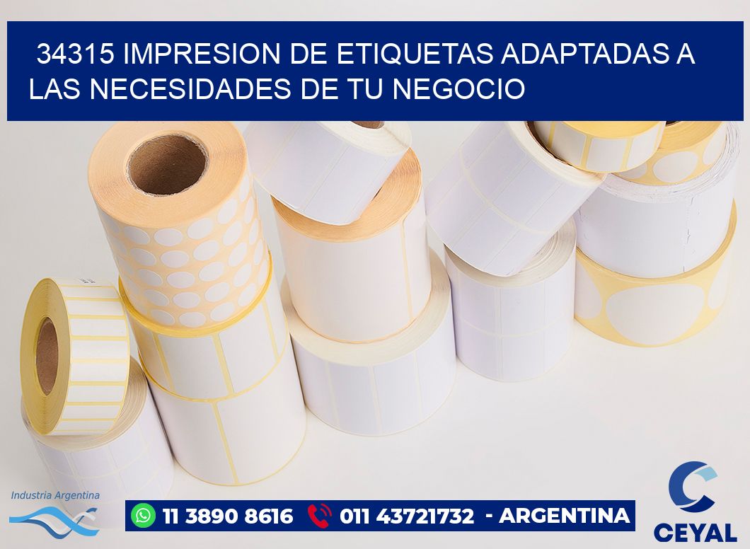 34315 IMPRESION DE ETIQUETAS ADAPTADAS A LAS NECESIDADES DE TU NEGOCIO