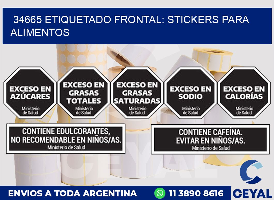 34665 ETIQUETADO FRONTAL: STICKERS PARA ALIMENTOS