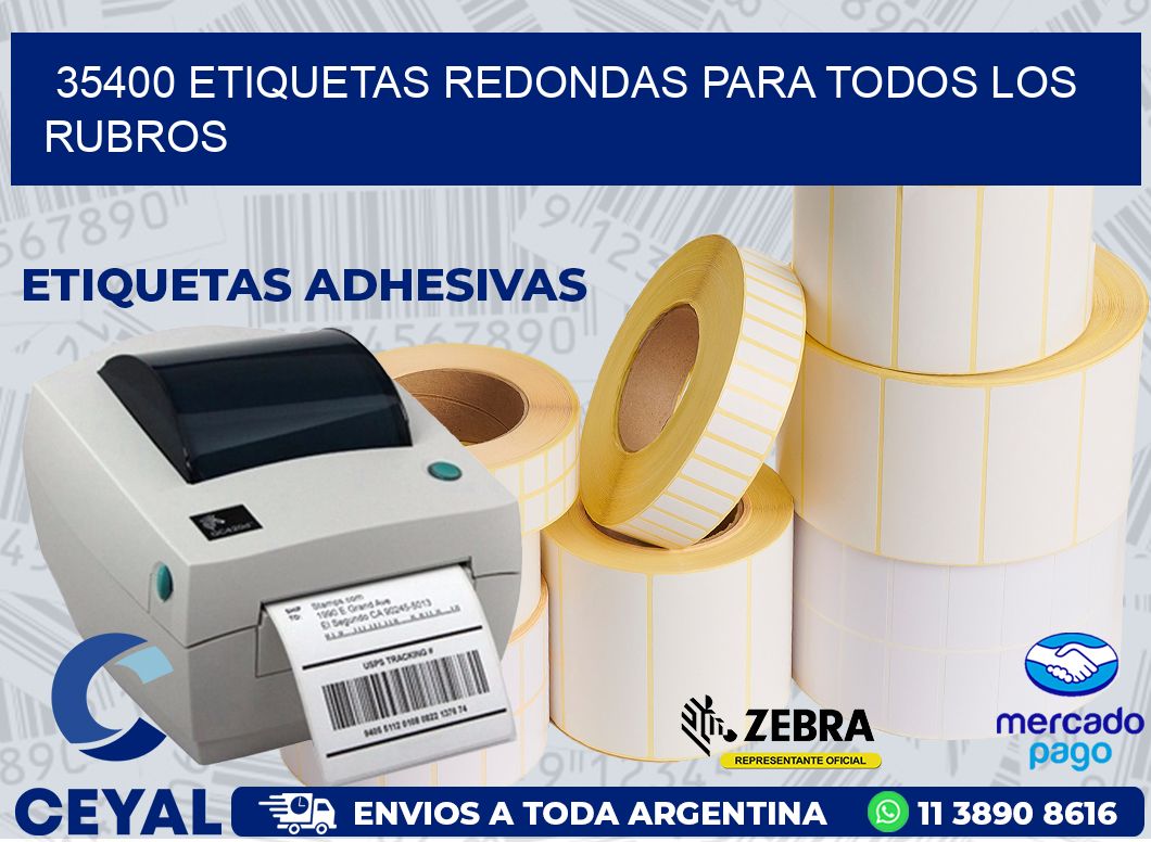 35400 ETIQUETAS REDONDAS PARA TODOS LOS RUBROS