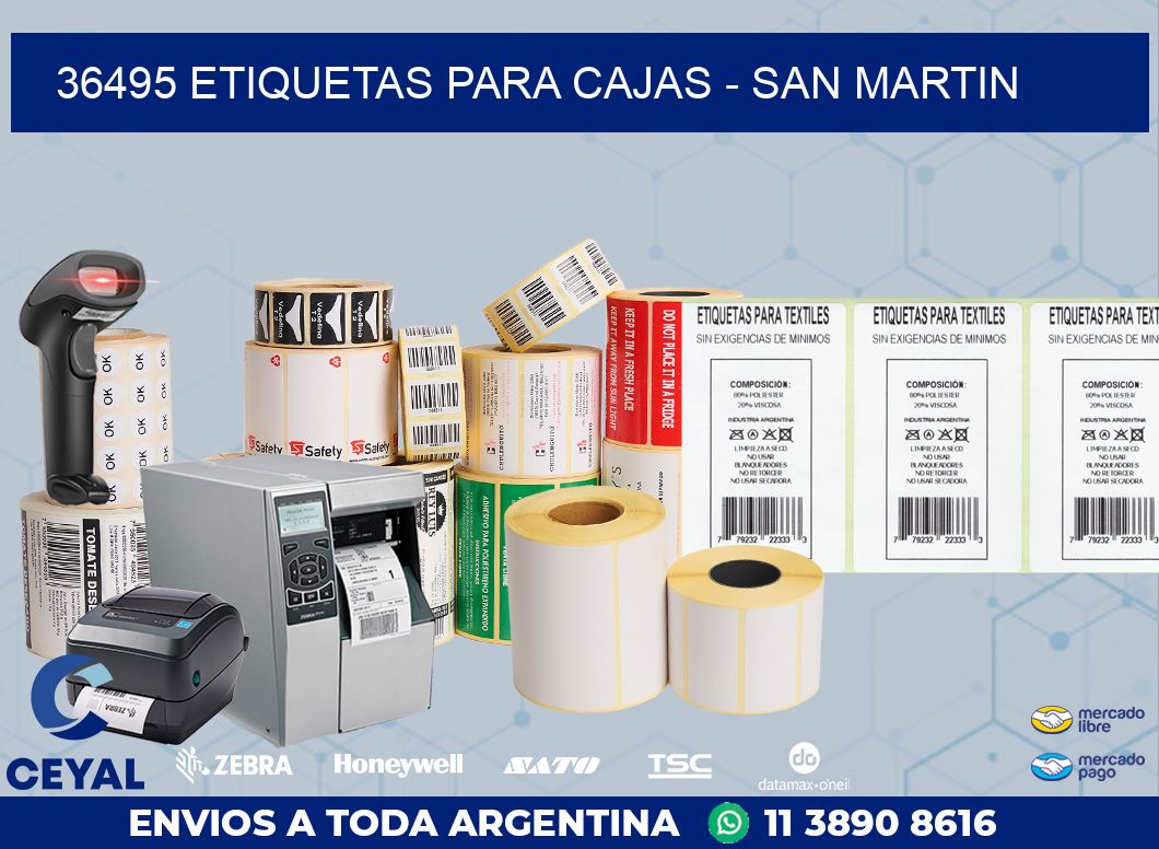 36495 ETIQUETAS PARA CAJAS - SAN MARTIN
