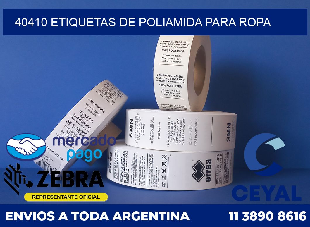 40410 ETIQUETAS DE POLIAMIDA PARA ROPA