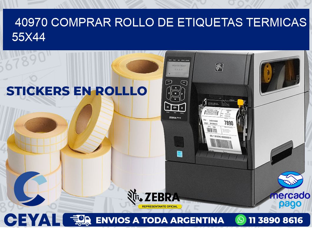 40970 COMPRAR ROLLO DE ETIQUETAS TERMICAS 55X44