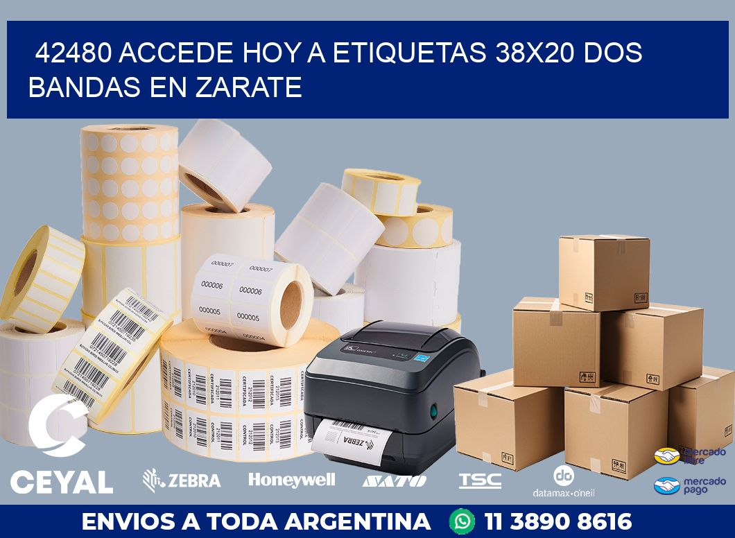 42480 ACCEDE HOY A ETIQUETAS 38X20 DOS BANDAS EN ZARATE