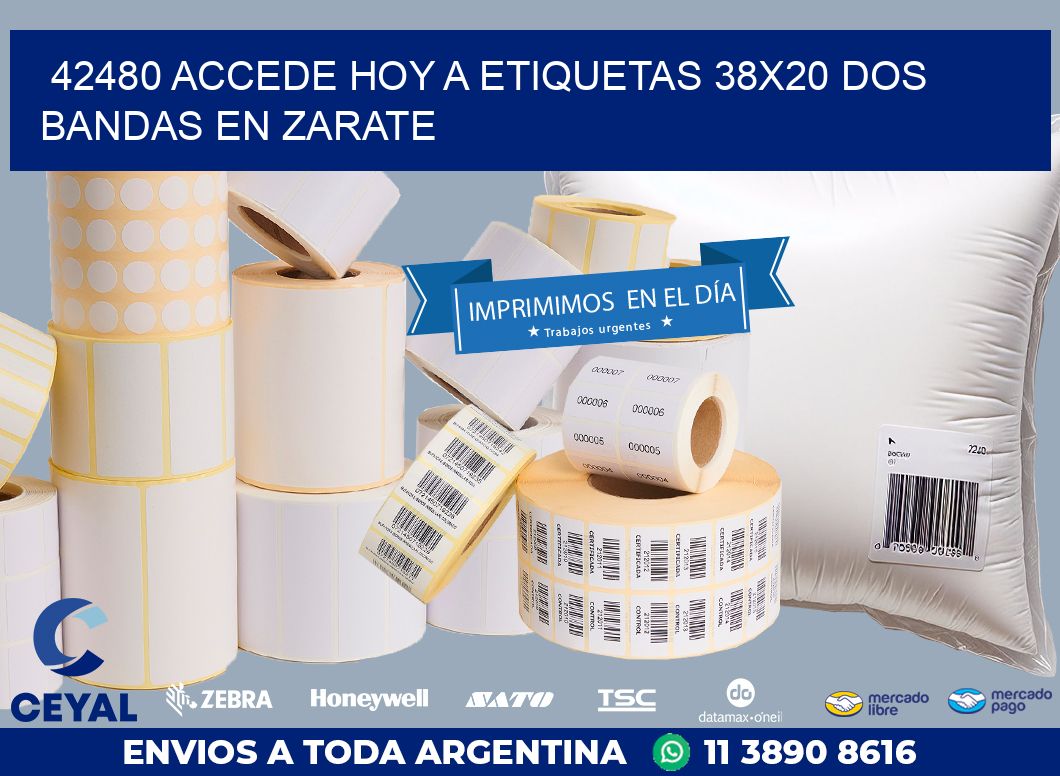 42480 ACCEDE HOY A ETIQUETAS 38X20 DOS BANDAS EN ZARATE