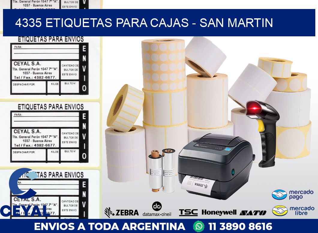 4335 ETIQUETAS PARA CAJAS - SAN MARTIN