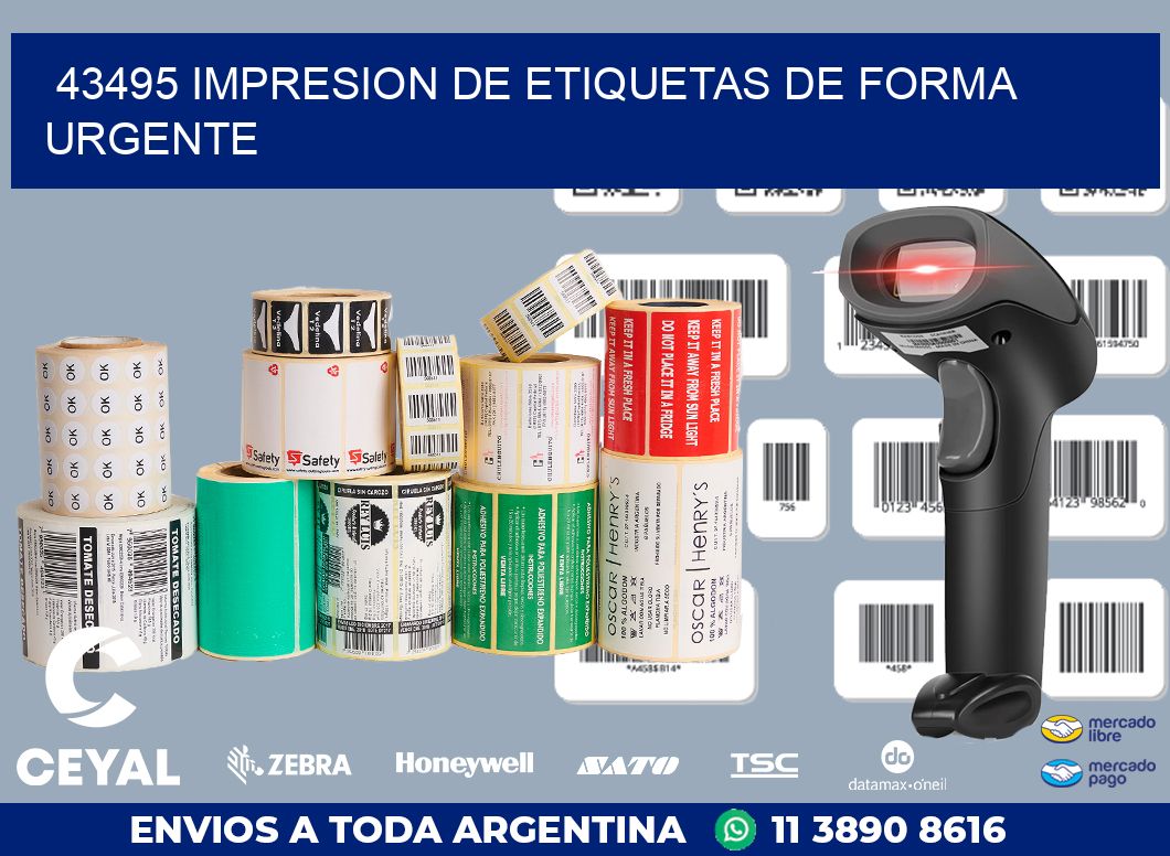 43495 IMPRESION DE ETIQUETAS DE FORMA URGENTE